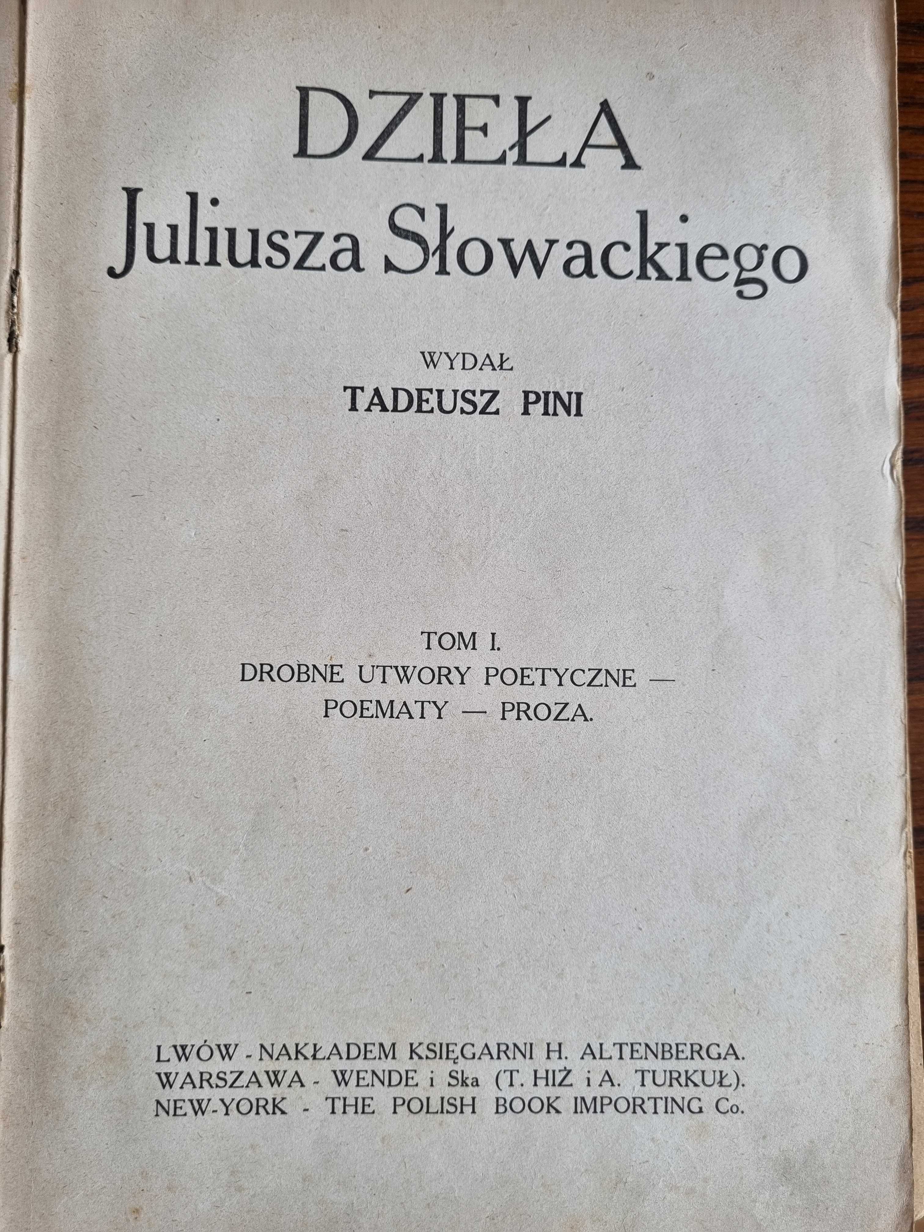 Dzieła Mickiewicza i Słowackiego komplet 5 tomów 1907_1912