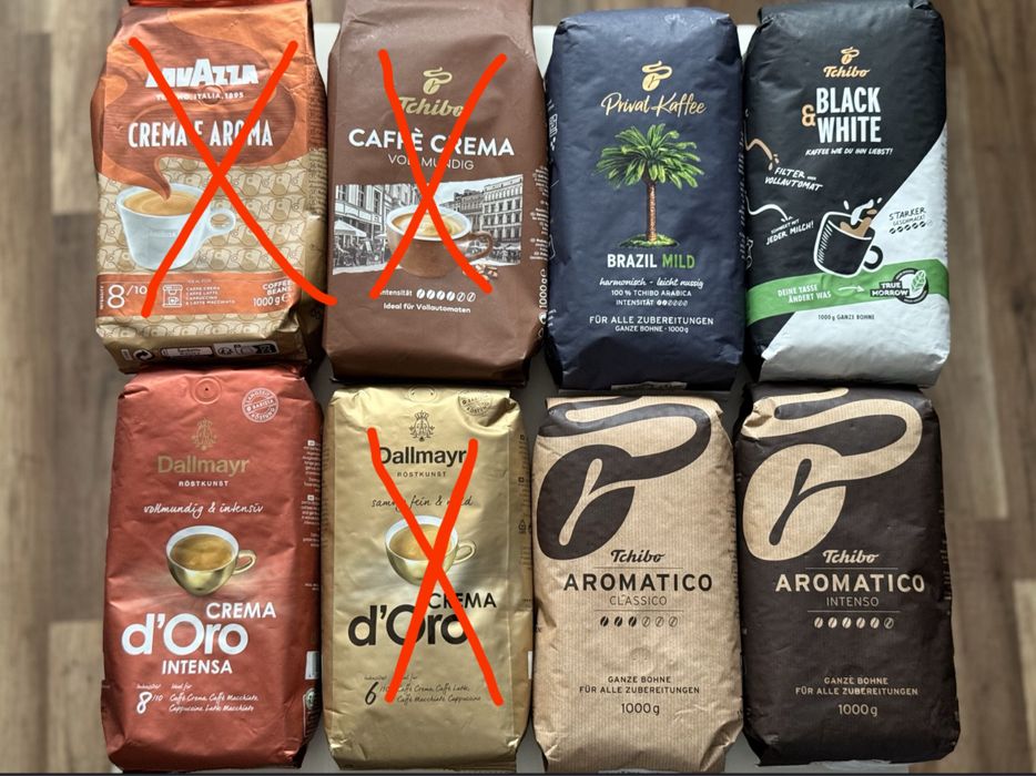 Кава Lavazza Dallmayr Tchibo Оригінал