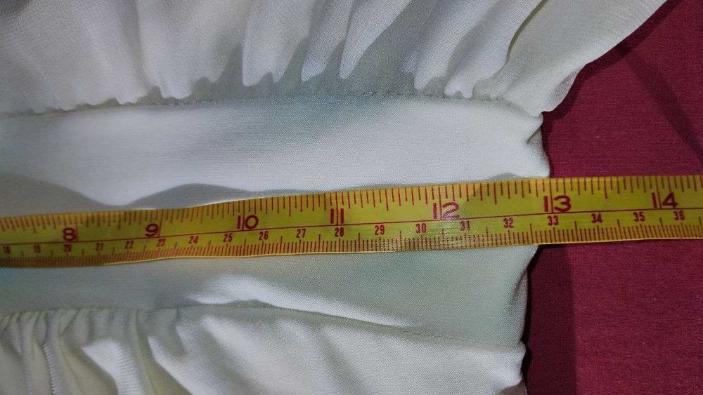 Нарядное платье, молочного цвета, трикотаж и шифон. 44-46р.