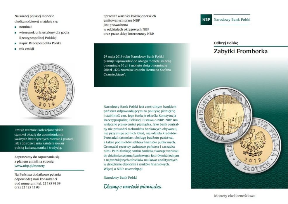 5 zł Zabytki Fromborka - mennicza. Gratis. Ostatnie sztuki.