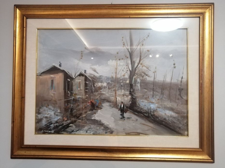 Obraz olejny na płótnie , malarstwo włoskie, 1990r.