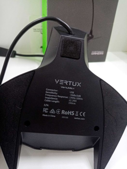 Мікрофон Vertux VertuMic-1 LED USB Black