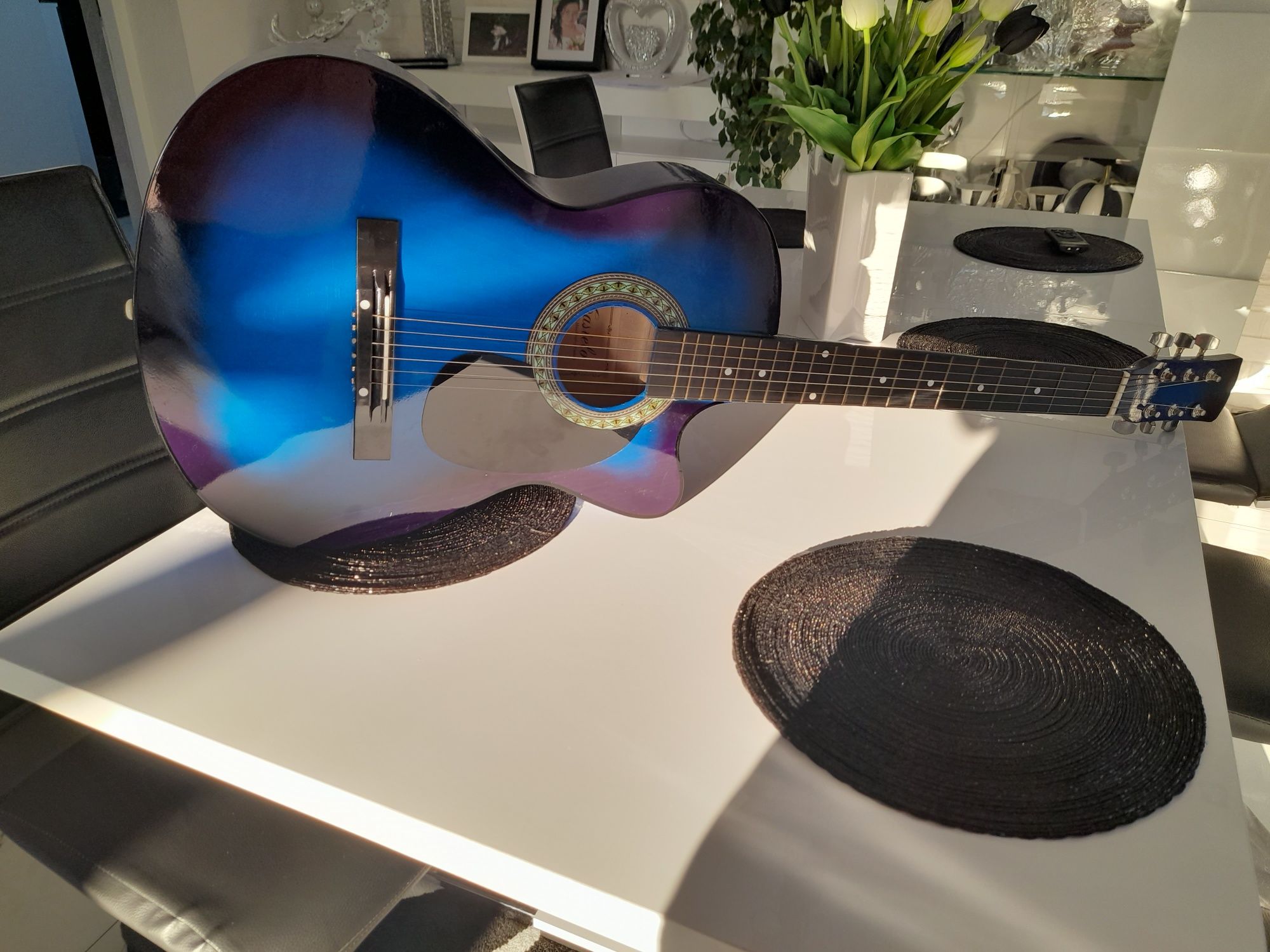 Gitara akustyczna castelo g3 rozmiar 4/4 niebieski połysk