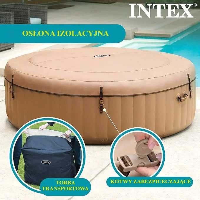 Jacuzzi nadmuchiwane Intex Pure-Spa 28428 kremowe 1098 l okrągłe