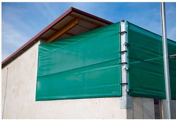 Tkanina siatka PRZECIWWIATROWA, wentylacja obór stajni 1x25 m