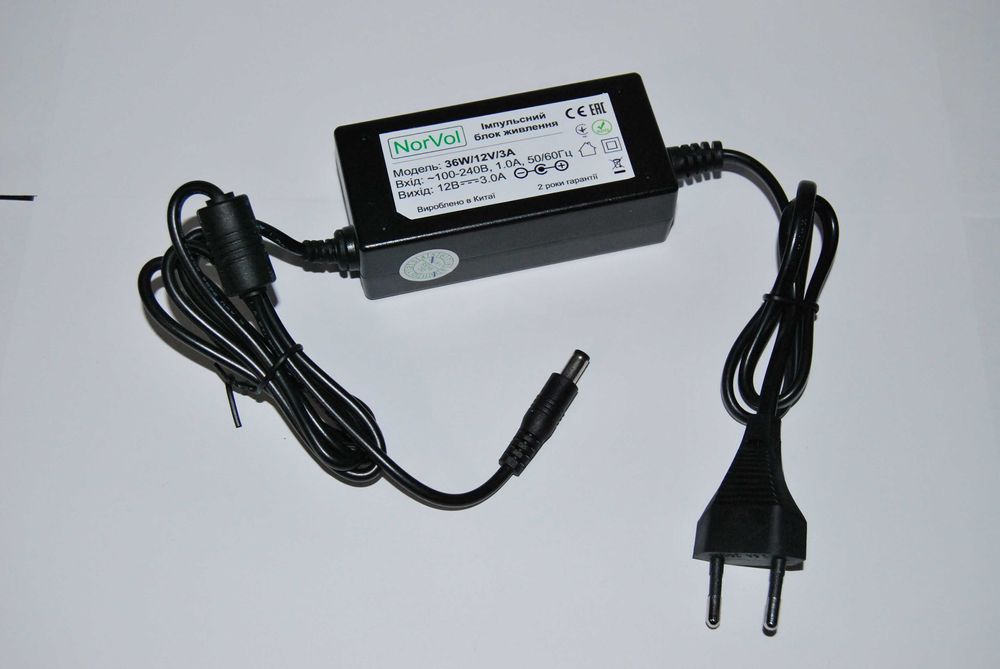 Гарантія 2 роки!!! Блок живлення 36W/12v/3a (12 вольт, 3 ампера)