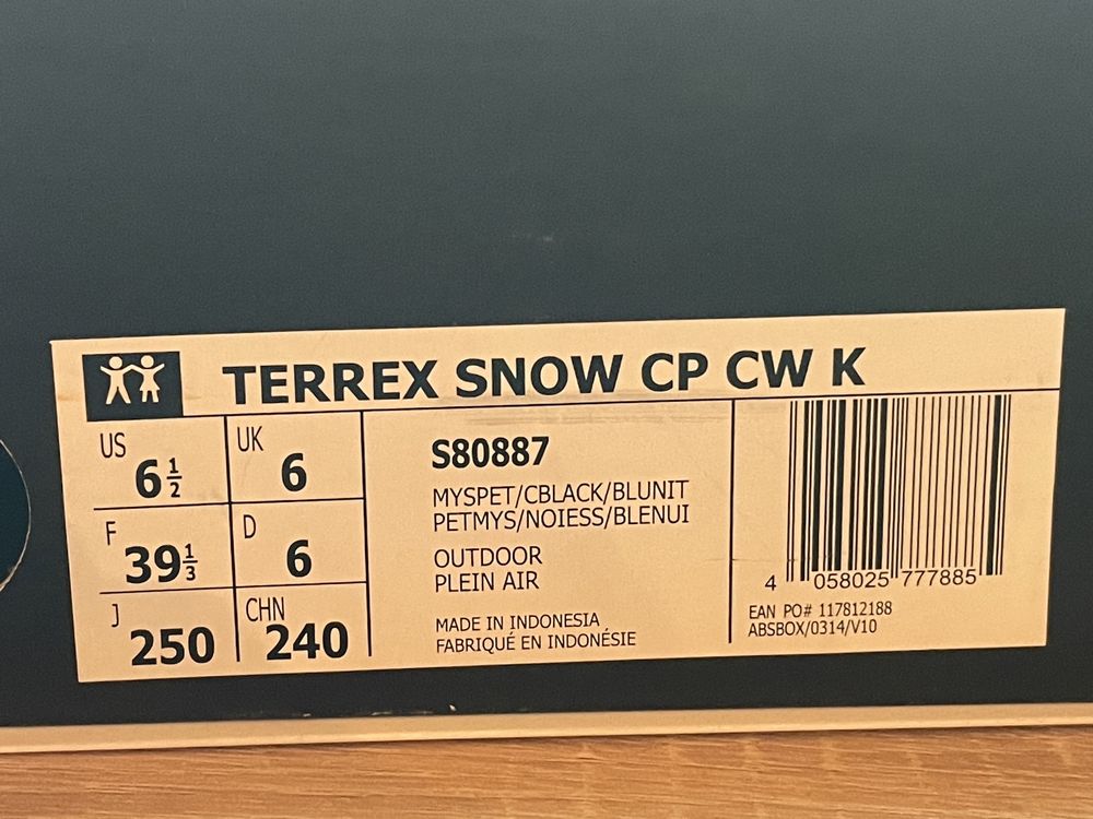 Buty Adidas Terrex snow cp cw k S80887 R39 1/3