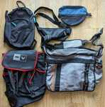 Sprzedam zestaw: 2 plecaki / 1 torba / 3 etui