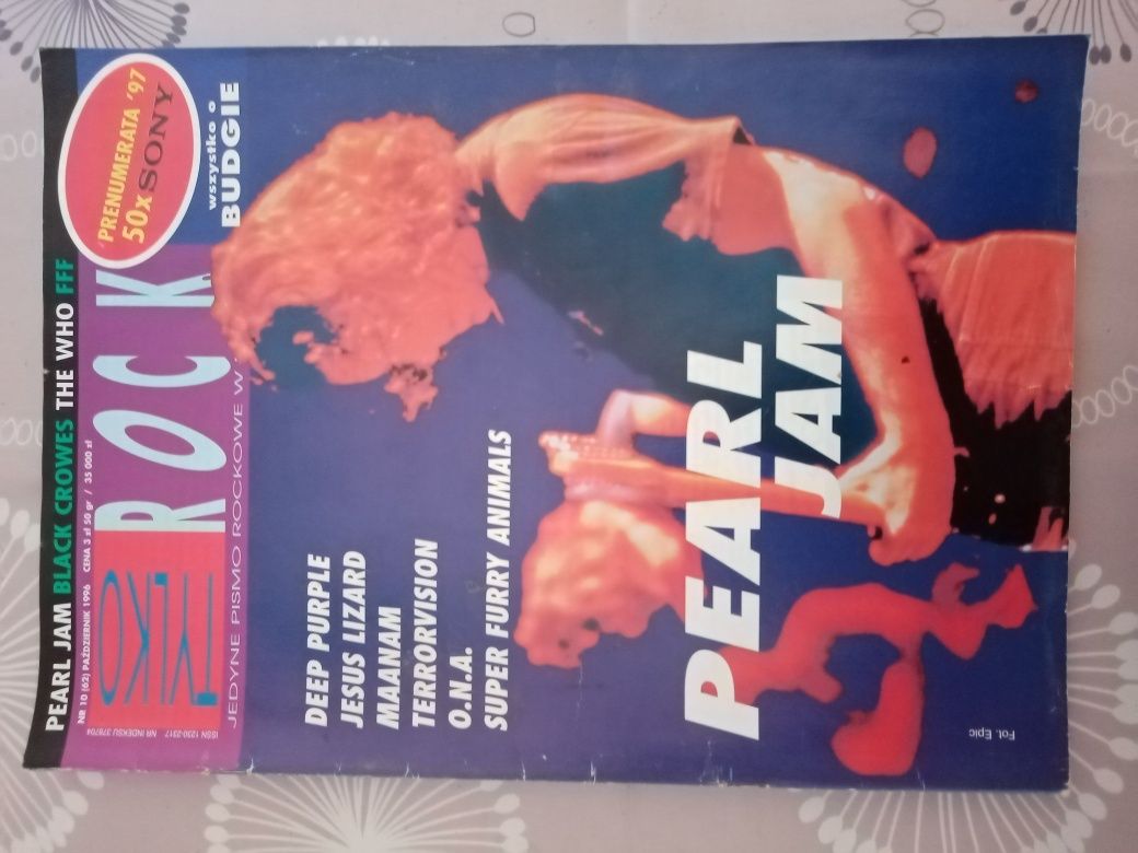 Stare wydanie gazety Tylko Rock październik 1996 Pearl Jam