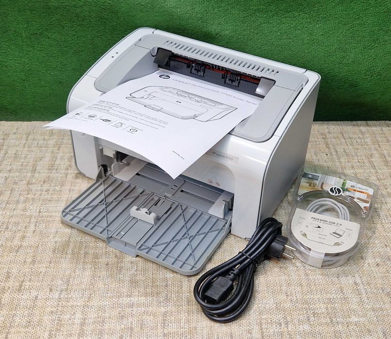 Drukarka laserowa HP P1102 + toner i nowe kable, 25 701 str