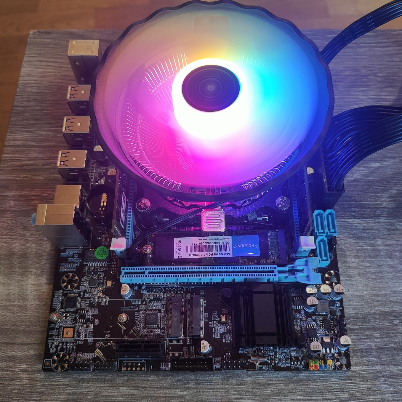 Комплект: 16gb, 6ядер, ssd 128gb, кулер, плата