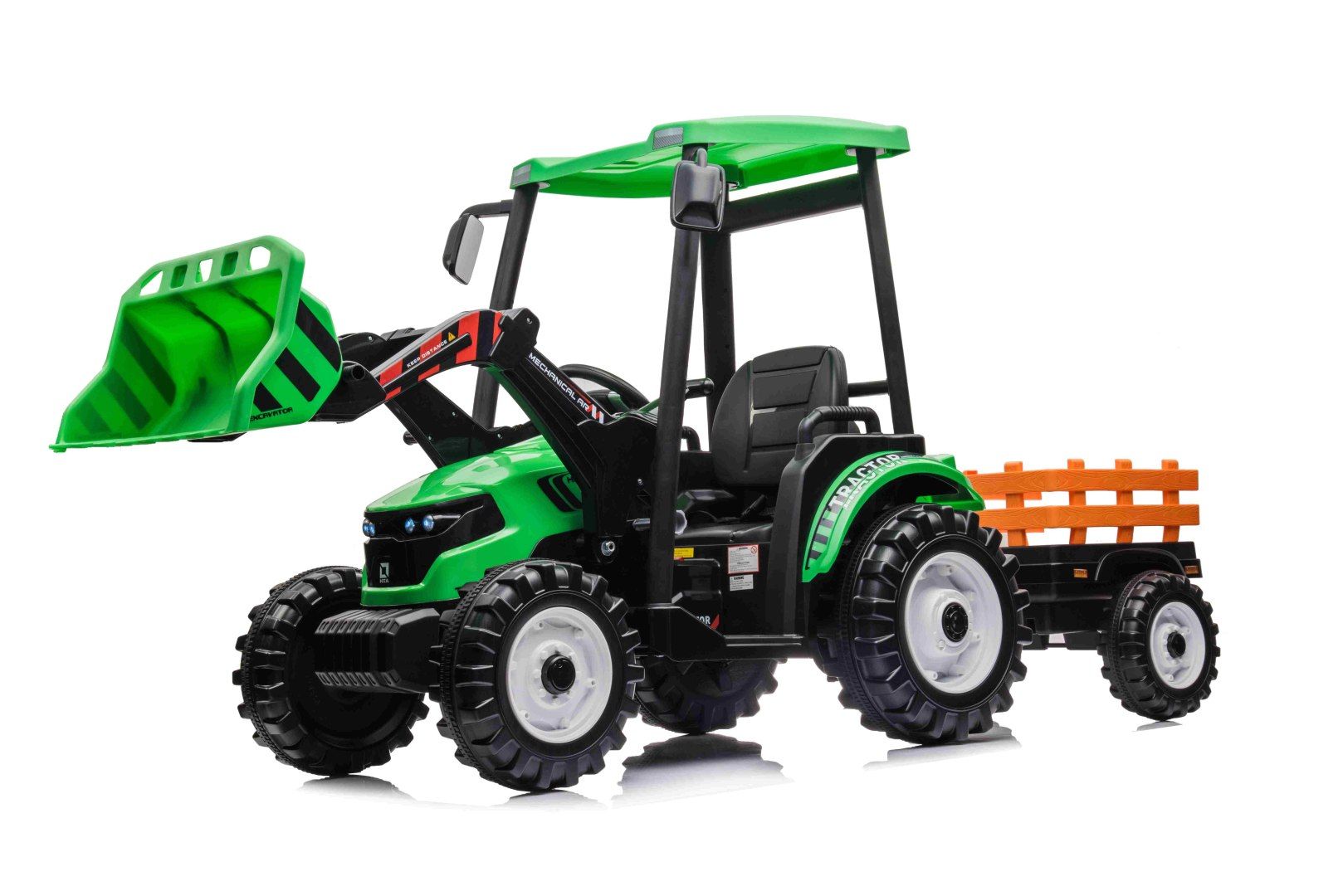 Traktor na akumulator Z Przyczepą 2 x 200W MEGA 24V/7Ah Traktor D68