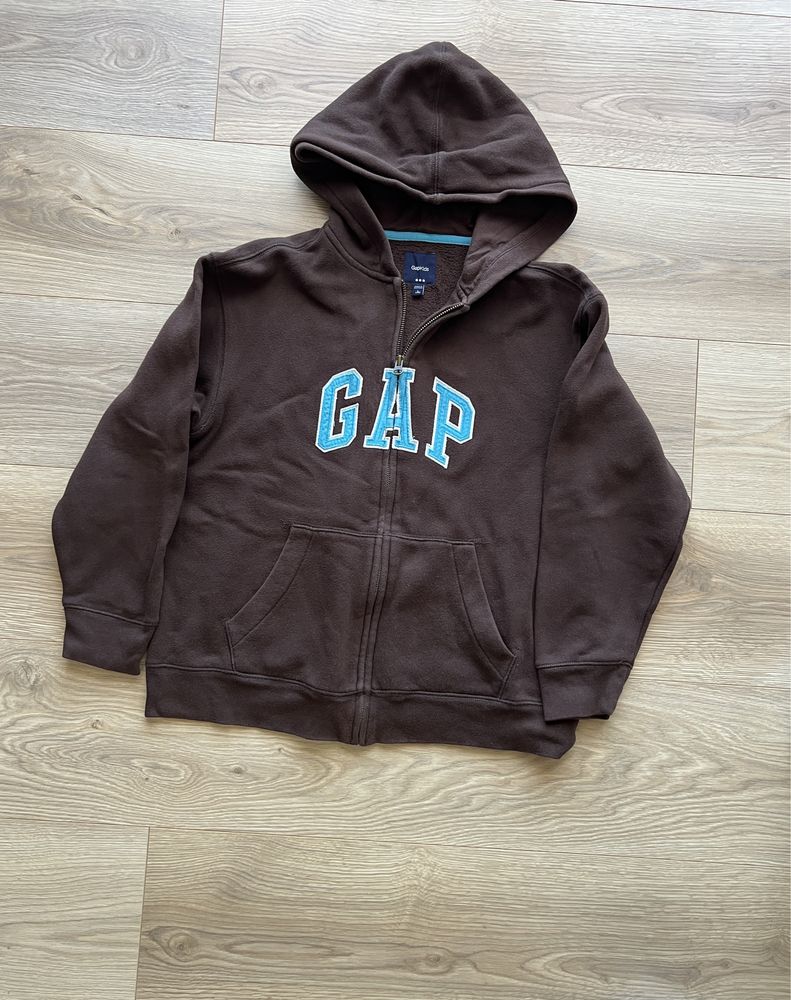 Bluza chłopięca GAP z kapturem, brązowa, rozm. L /10