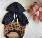 Bluza z kapturem Leopard print pet na chlodniejsze dni