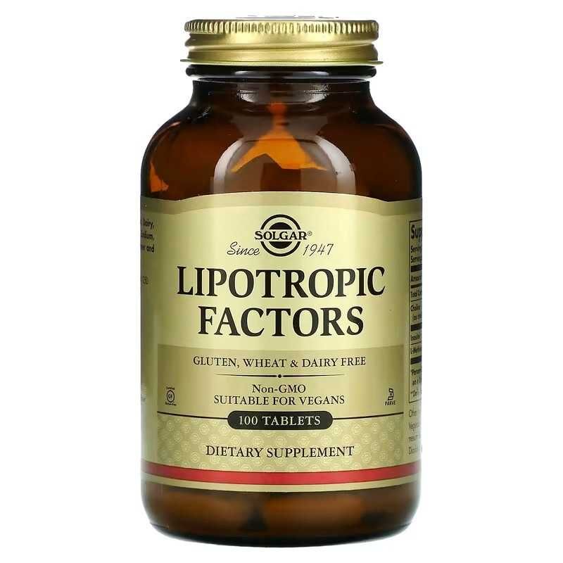 Lipotropic Factors Solgar Ліпотропний фактор 100 таблеток