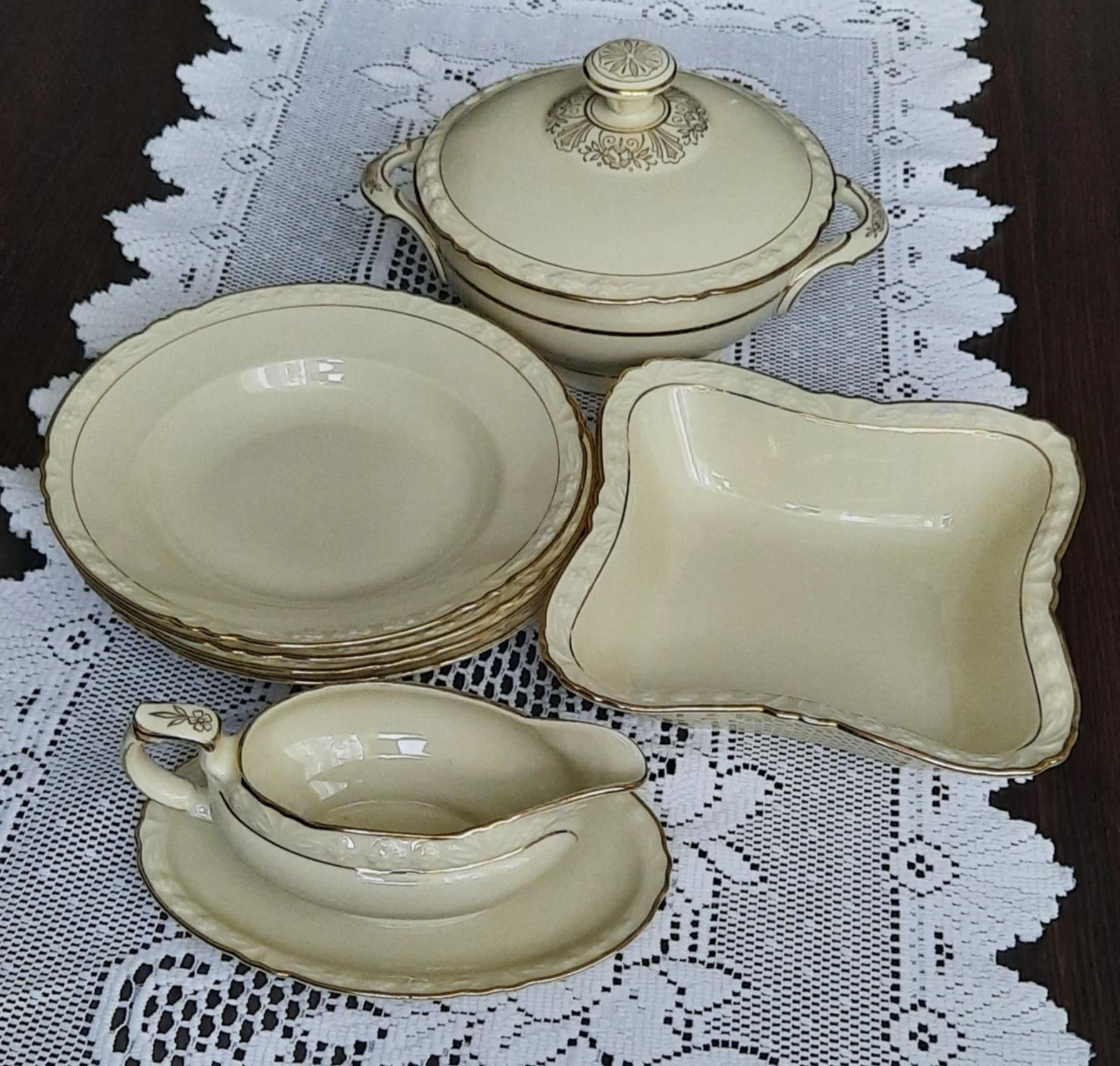 Śliczny stary zestaw porcelany Winterling Henrich