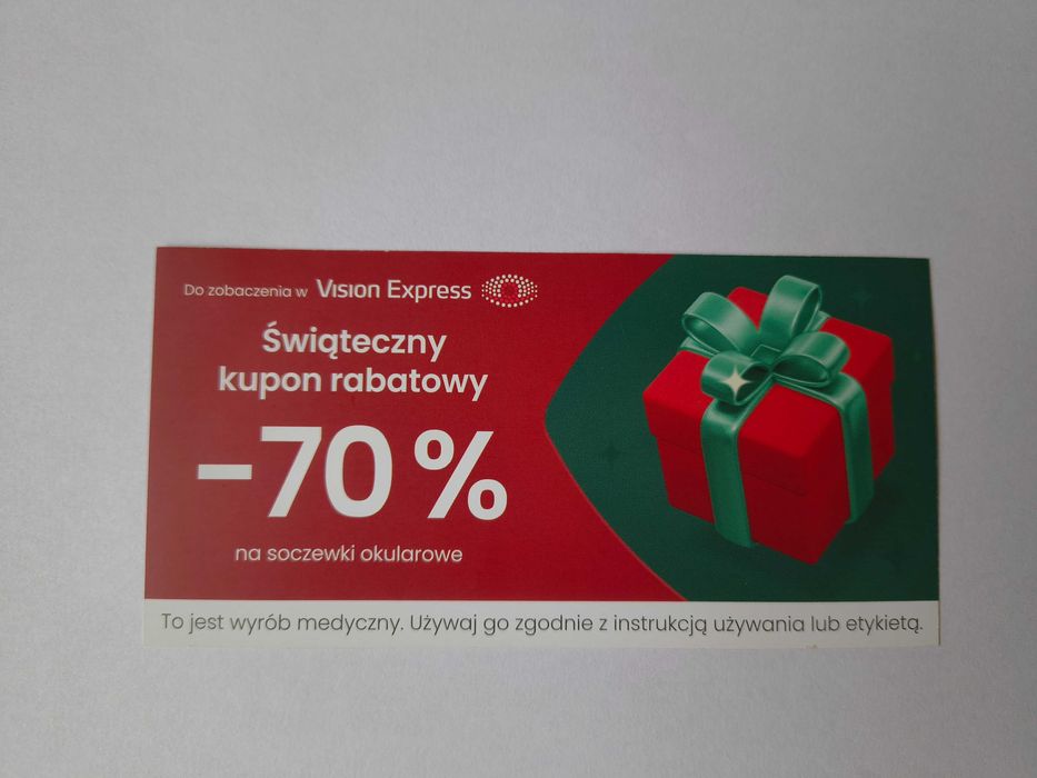 Kupon Vision Express -70 % oksy