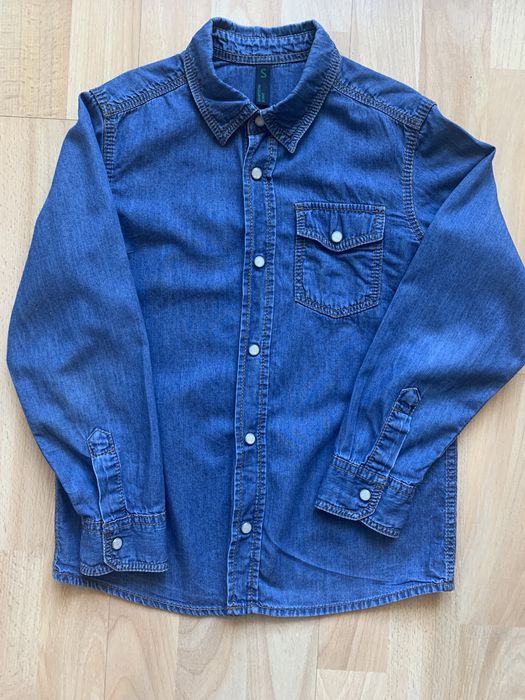 Camisa de ganga Benetton, tam. S (7/8 anos)