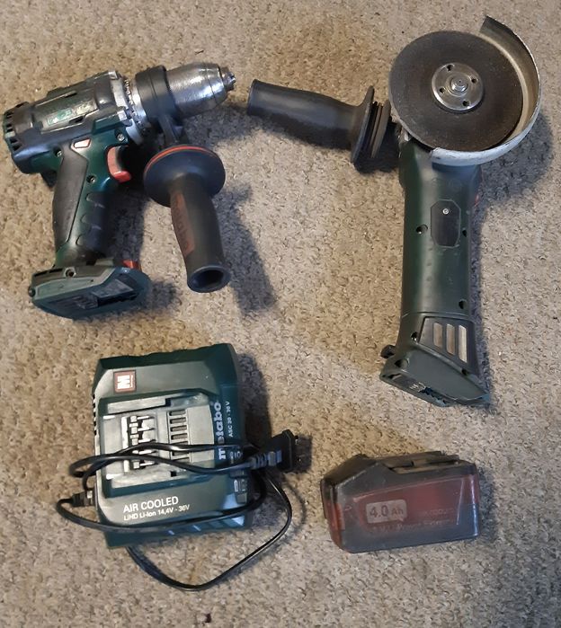 Metabo zestaw szlifierka W18LTX 125+Wkrętarka BS18 LTX+akumul + ładow
