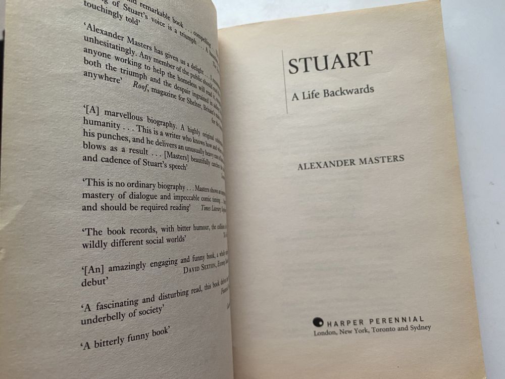 Книга “Stuart: Life Backwards” Alexander Masters