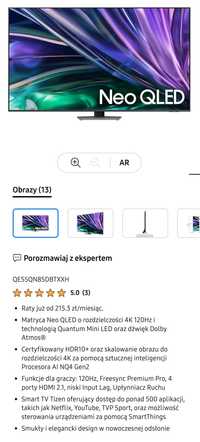 Najnowszy telewizor Samsung 55' Neo  QE55QN85D 4K  2024... TANIO!!!