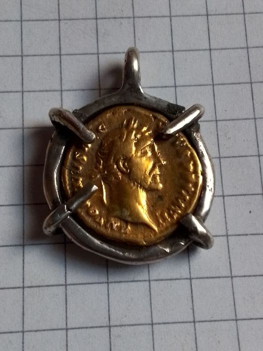 ZŁOTA moneta wisiorek