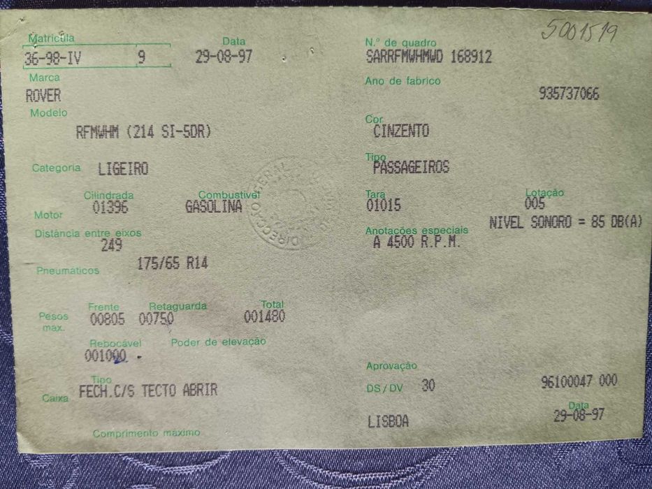 Rover 214 Si - 1997 - 63.412 km reais - Carro de garagem!