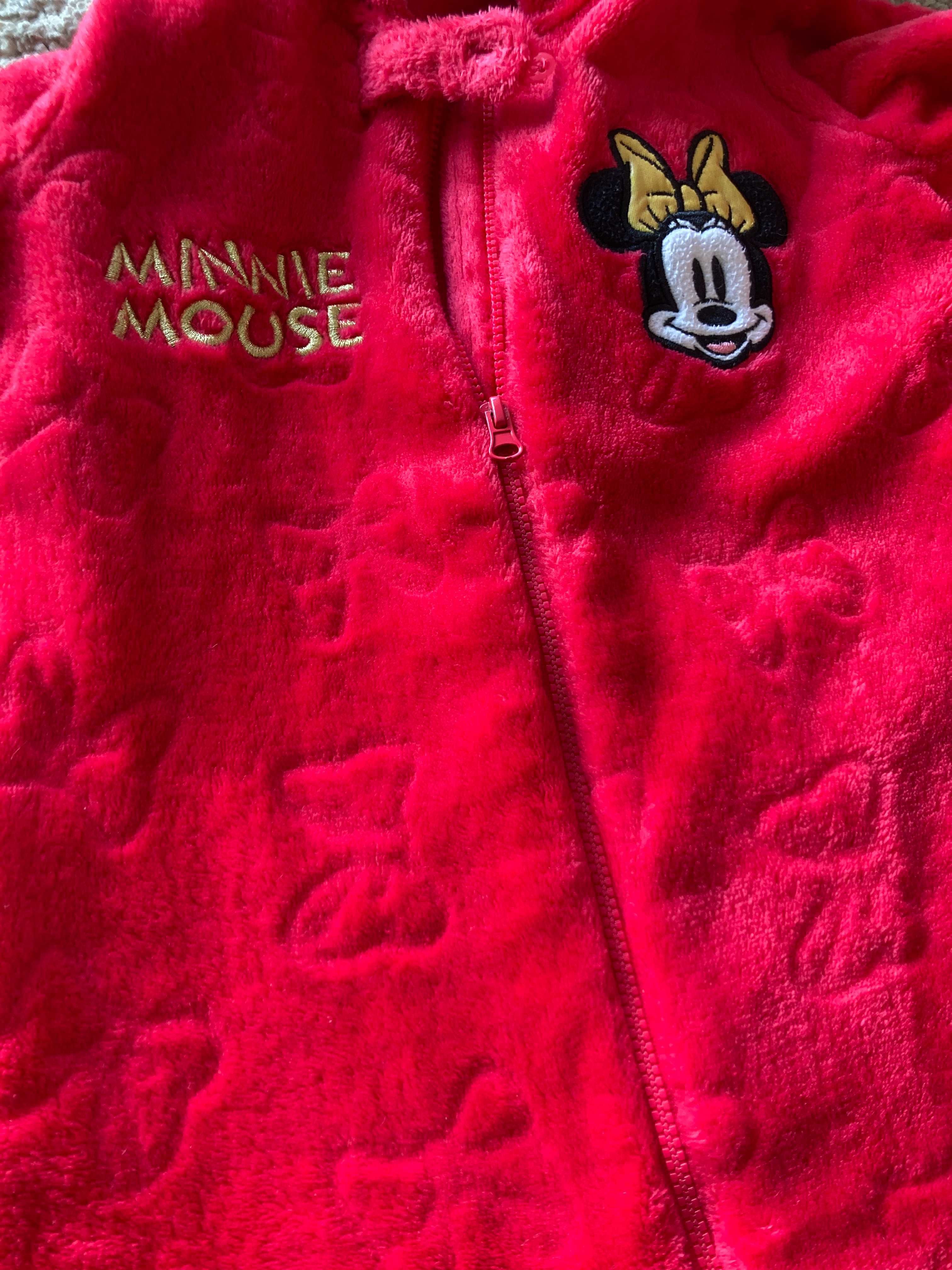 Macacão Quentinho de Casa da Minnie, Tam. 24-36M
