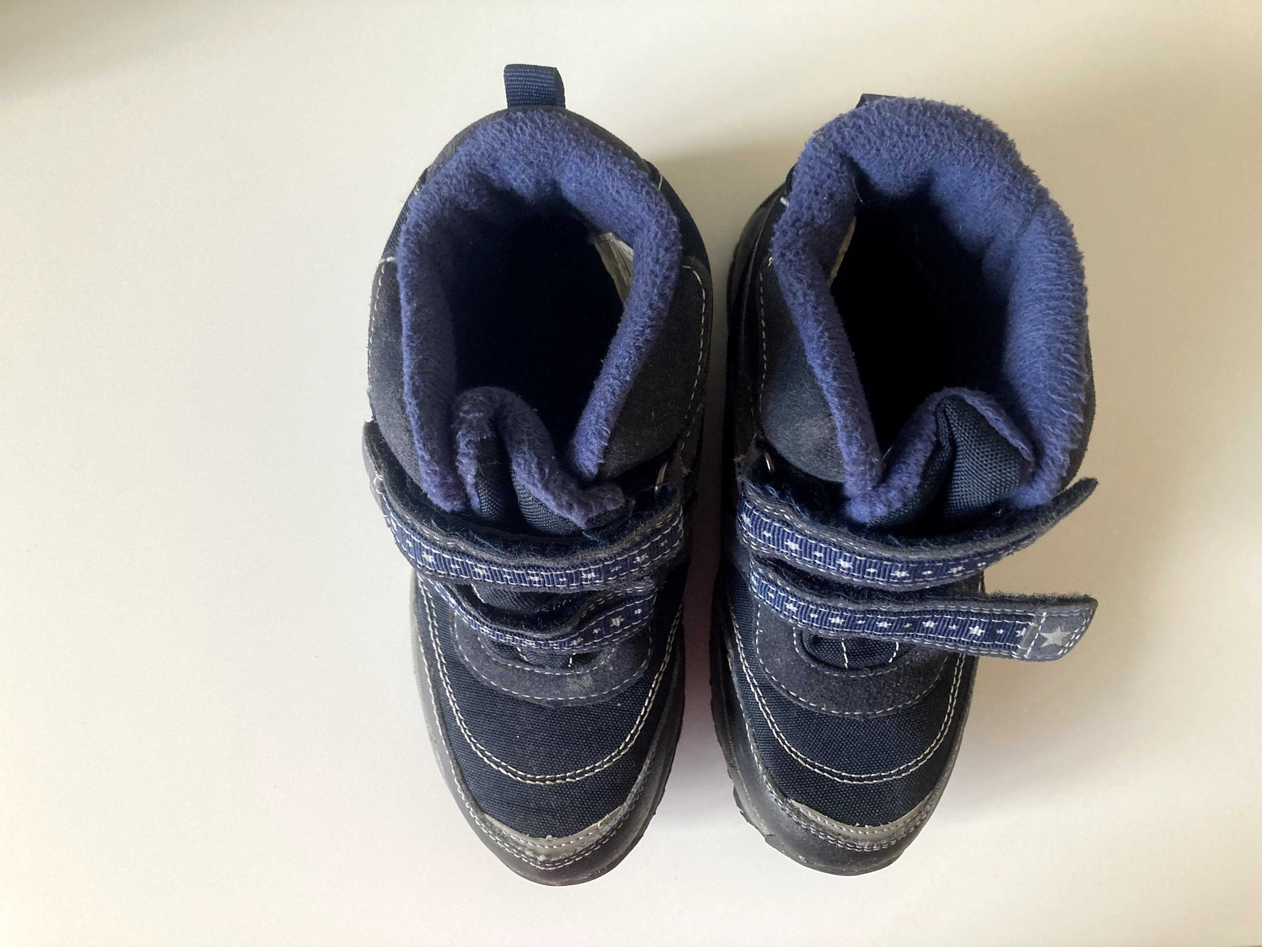 Ocieplane polarem buty zimowe z Tchibo rozm. 32/33 z odblaskami