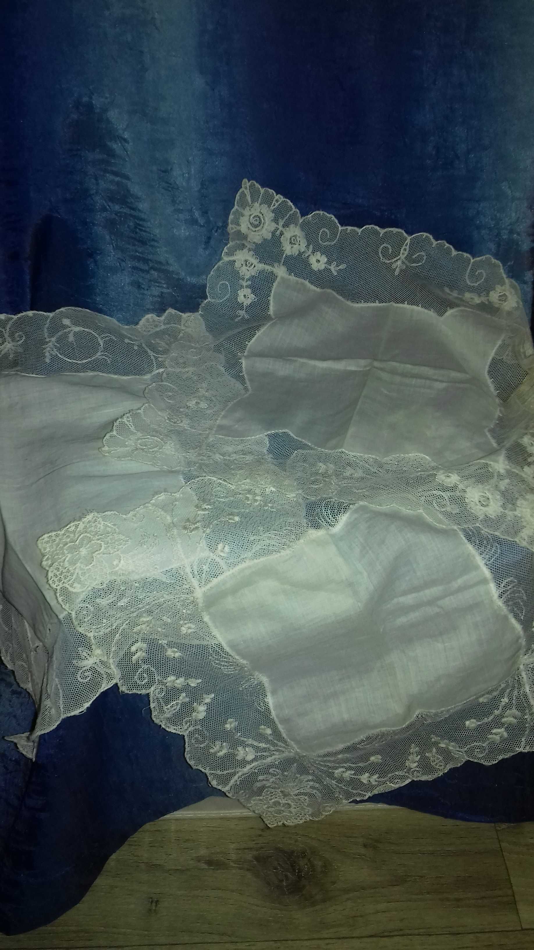 Антикварный свадебный носовой платок 3 шт. Винтажные 2 шт.