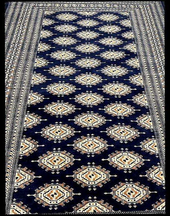 Tapete Paquistanês manual, padrão BOKHARA - Lã s/Algodão - 250 x 155cm