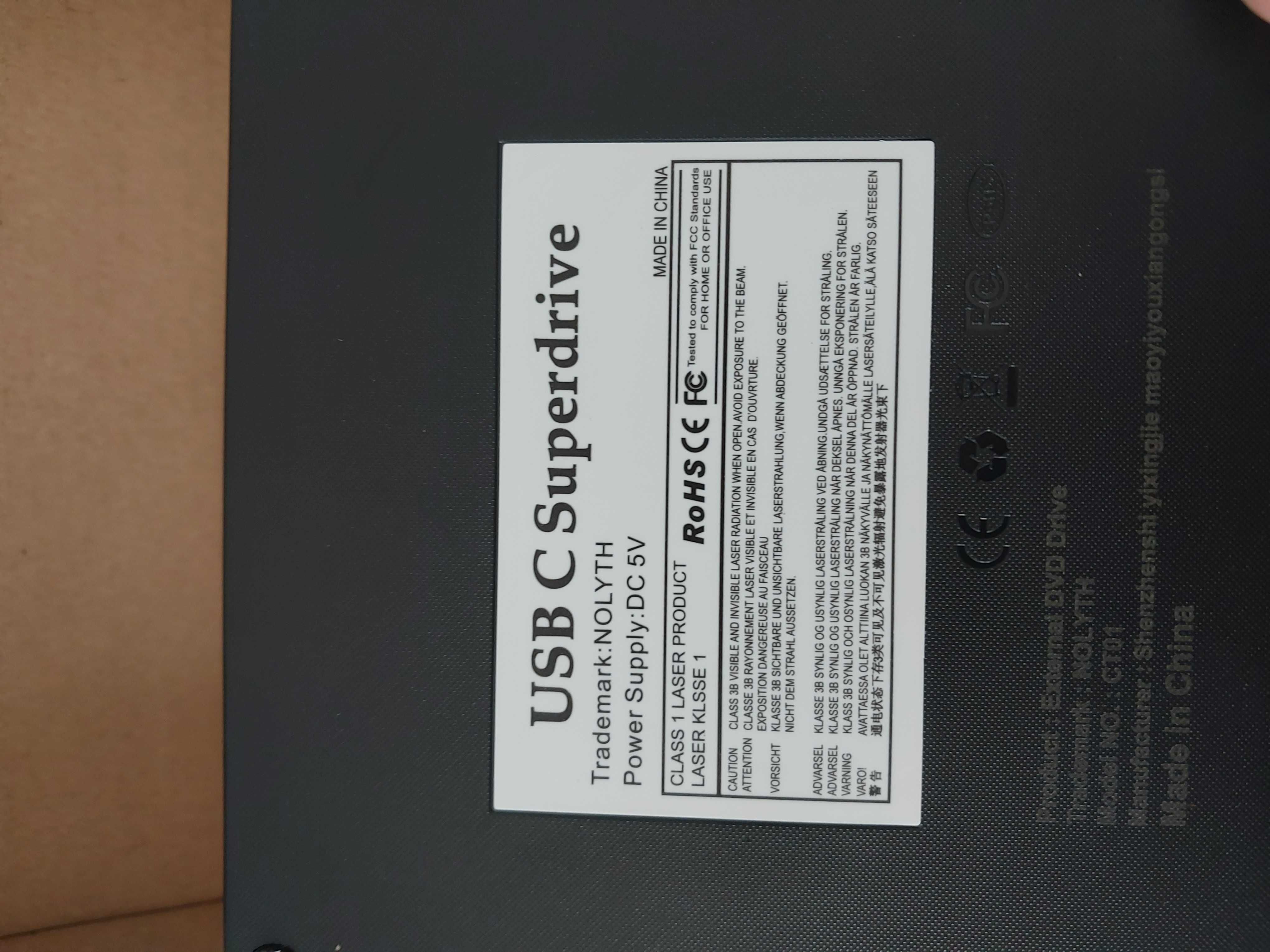 zewnętrzny napęd  DVD USB-C NOLYTH superdrive