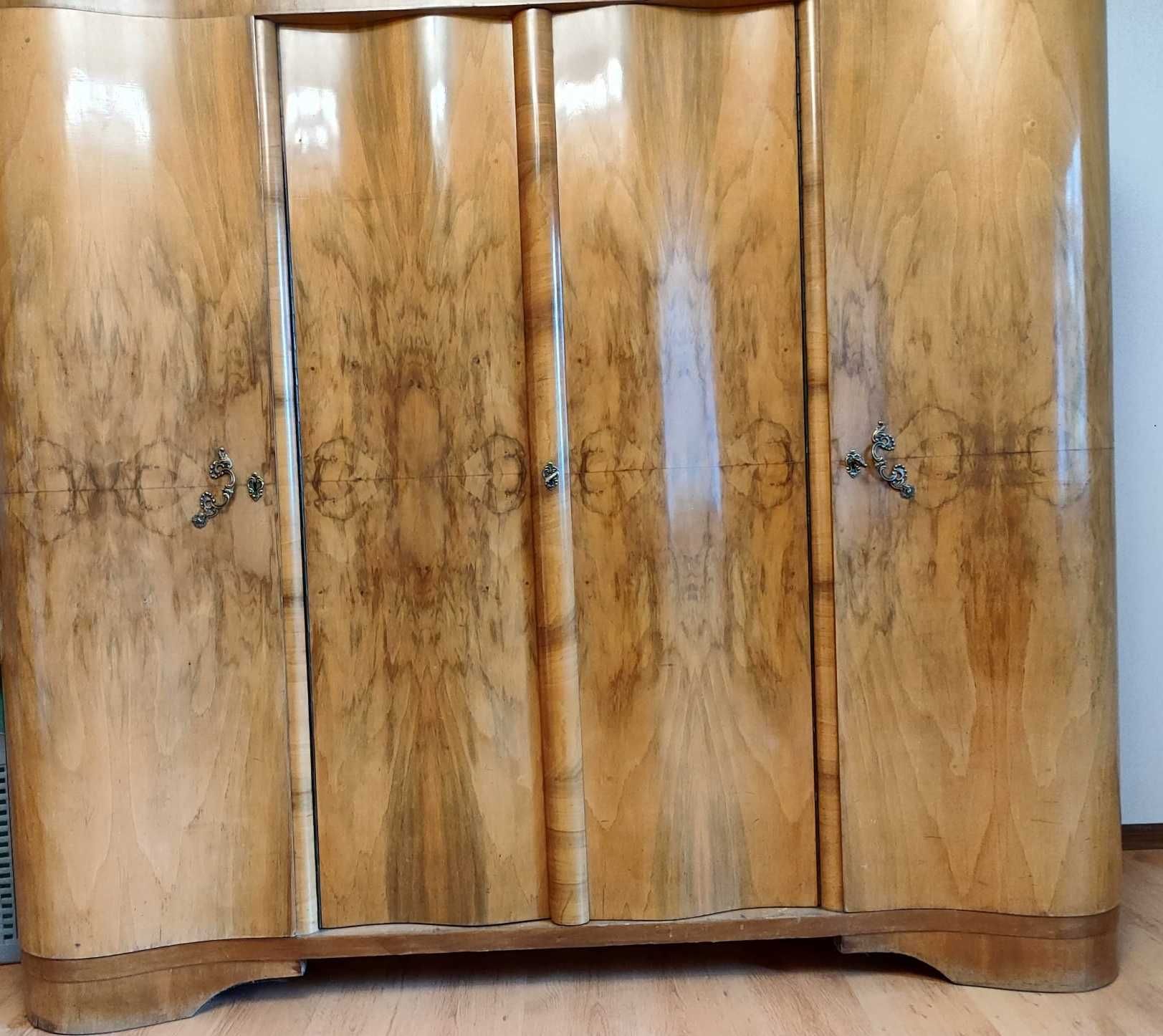 Zestaw starych mebli Szafa Łóżko Szafki nocne Toaletka ANTYK ArtDeco