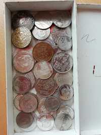Conjunto de moedas antigas.