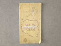 Stara mapa samochodowa Polski 1956