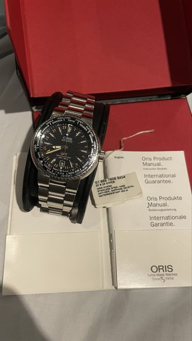Relogio Oris TT1 GMT world-time bezel