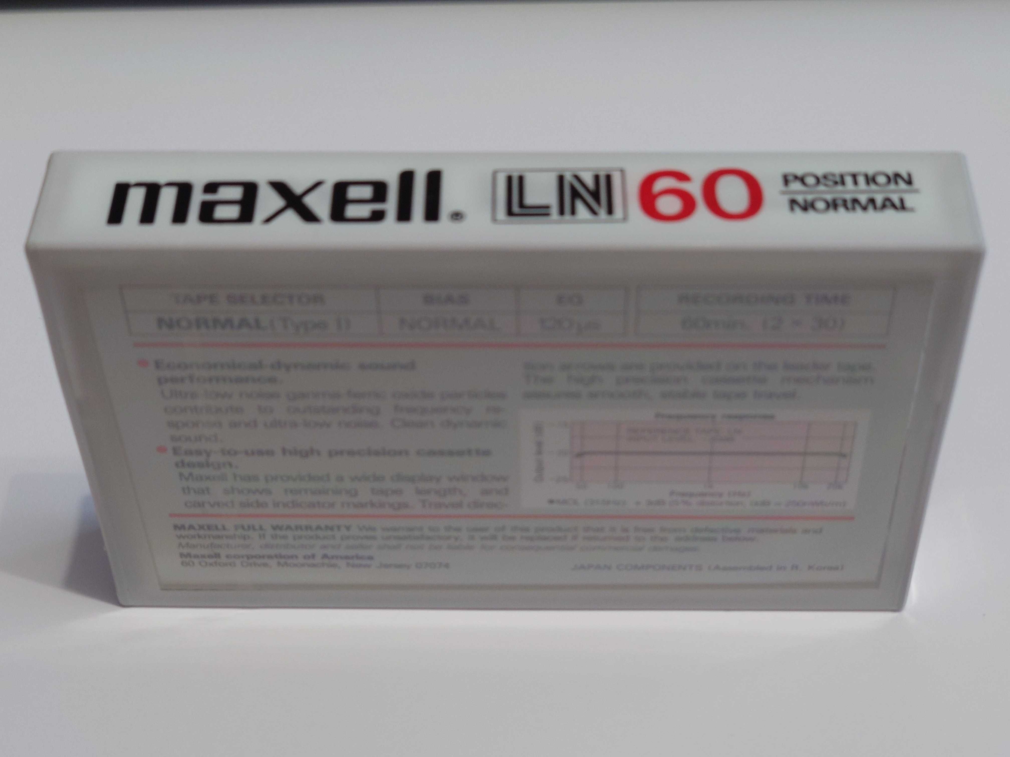 Maxell LN 60 model na lata 1982/1983 rynek Amerykański