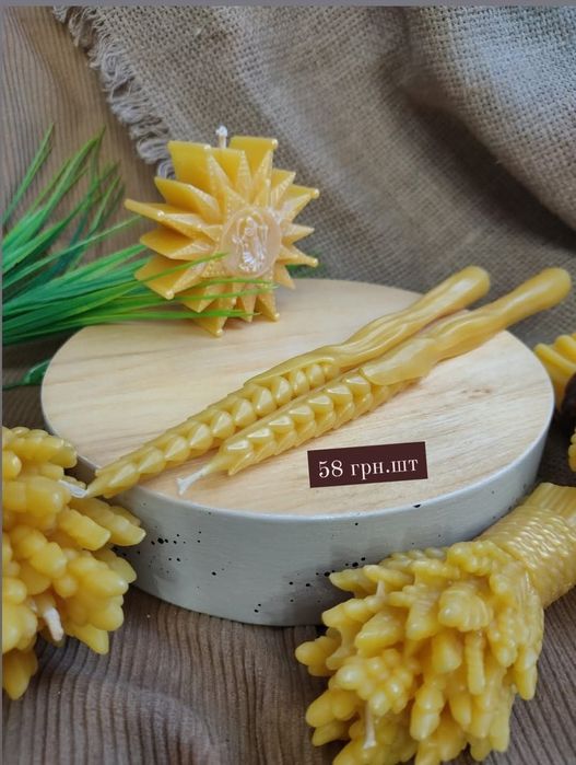 Воскові свічки. Восковые свечи. Різдвяні новорічні