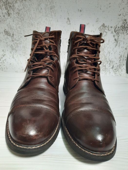 męskie skórzane botki do kostki marki Timberland