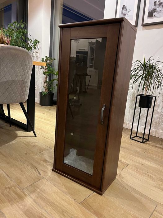IKEA TOCKARP Szafka ścienna, witryna szklana, barek - brązowa 38x92cm