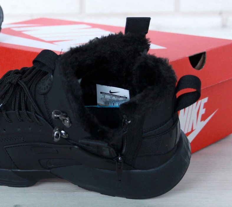 Мужские зимние кроссовки с мехом Nike Huarache Acronym "Black" 40-45