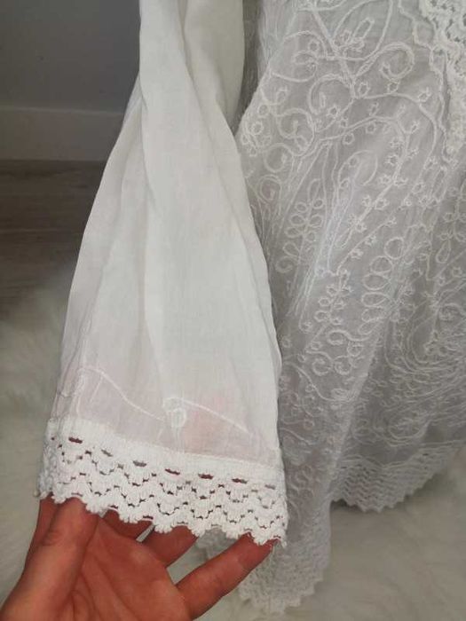 Letnia zwiewna bluzka koszulowa top koszula koszulka boho style