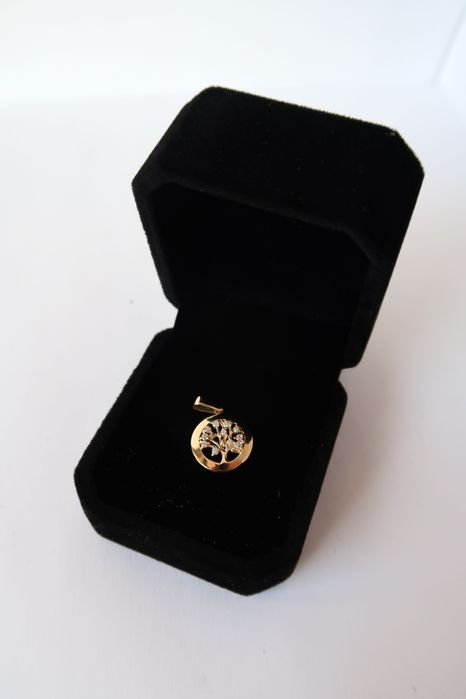 Złota Zawieszka Drzewko z Cyrkoniami | Próba Złota 585