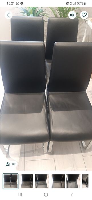 Krzesła ekoskóra czarne