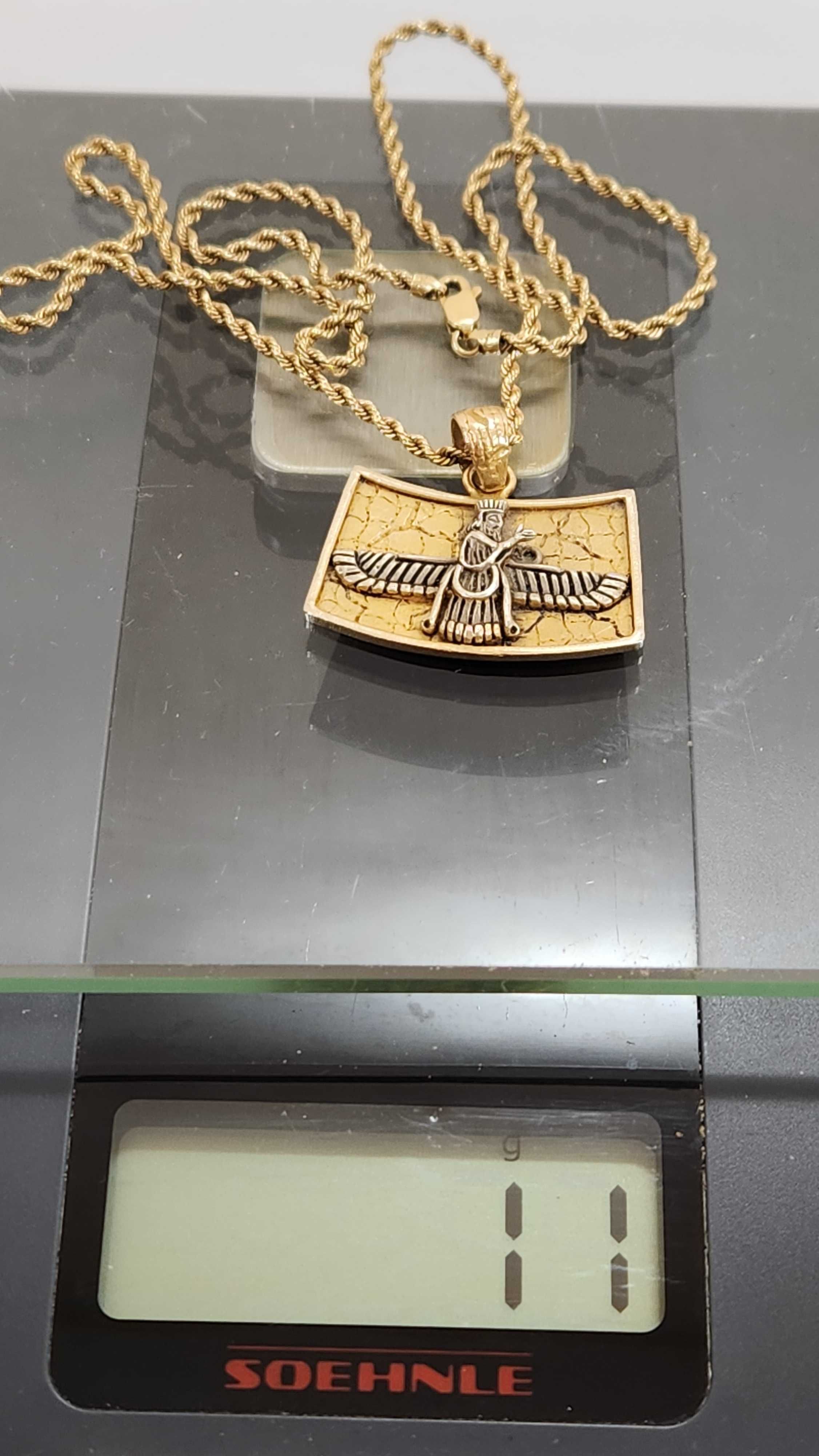 Naszyjnik złoty złoto z łańcuszkiem 750 próba zaratuszjanizm gold