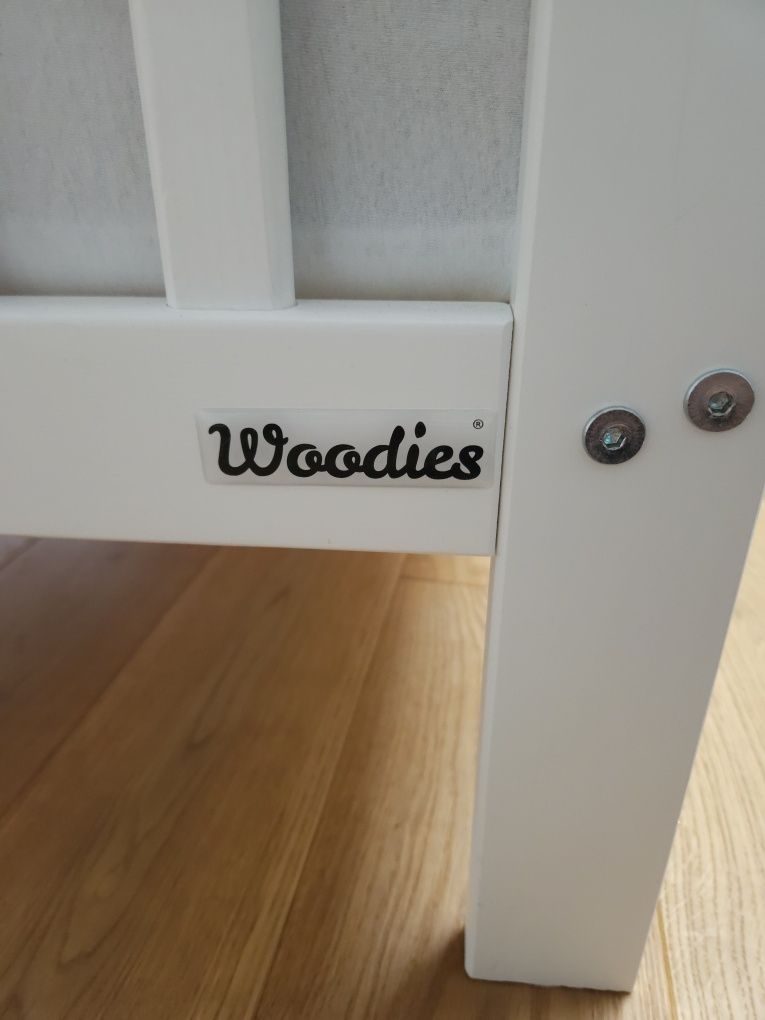 Łóżeczko + materac high quality woodies classic cot 120x60 cm