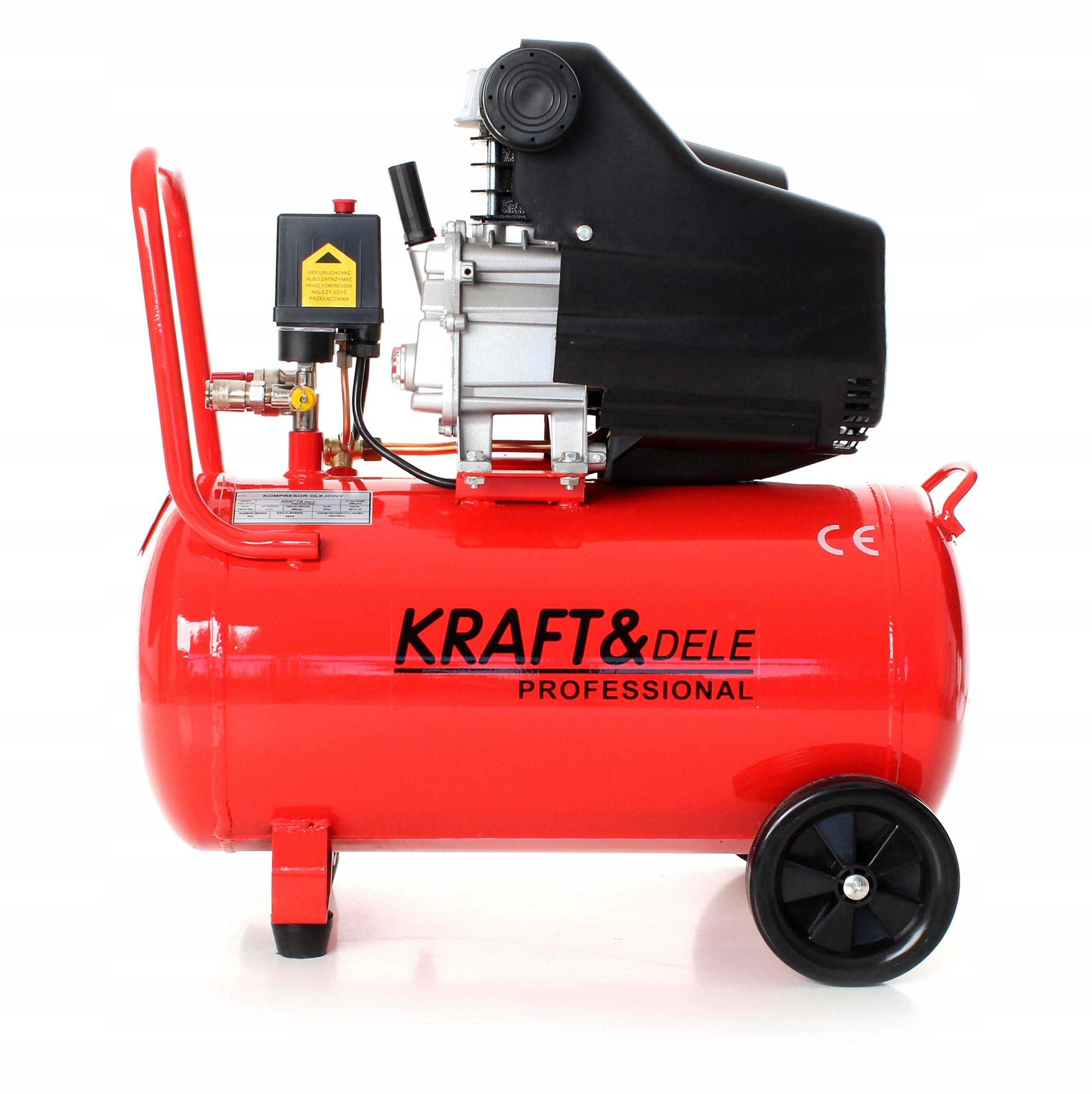 kompresor olejowy sprężarka powietrza 50L 3,8KM 206L/min 230V 8bar