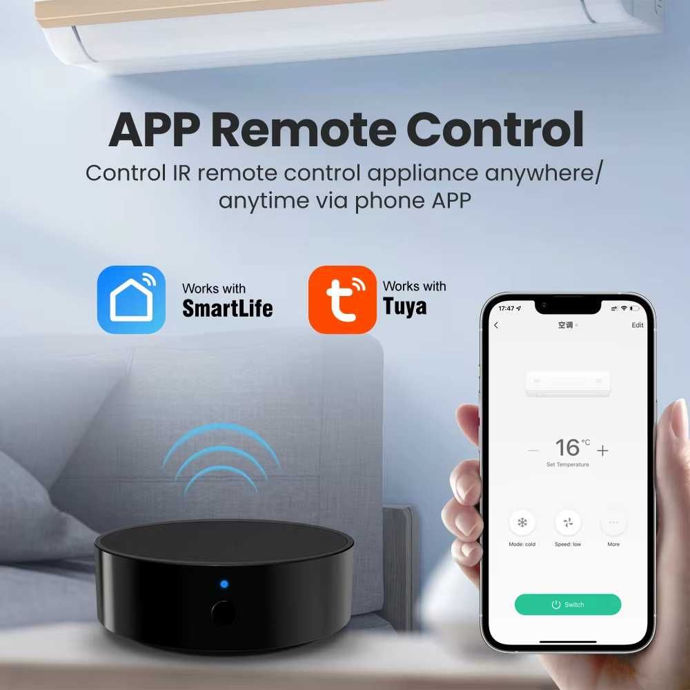 Uniwersalny pilot IR WiFi Avatto S16 TUYA / Smart Life