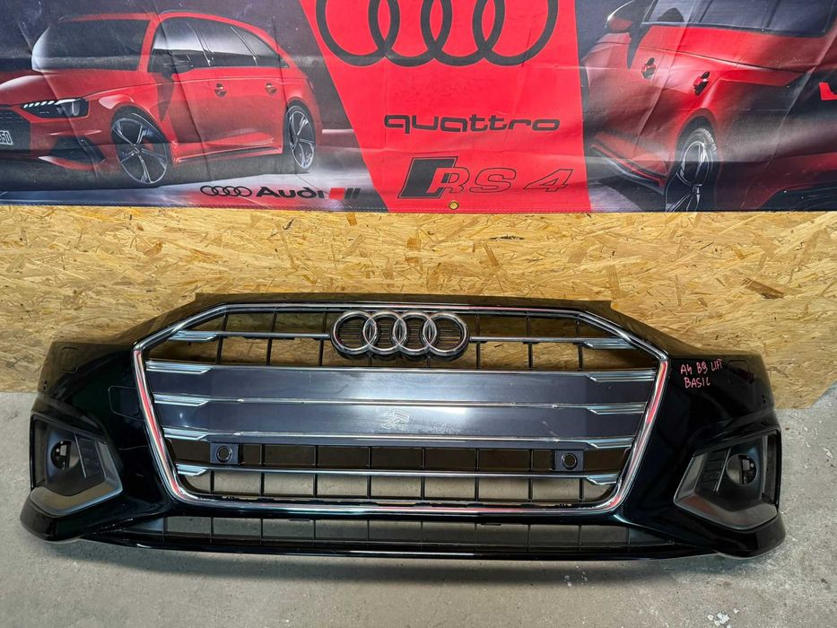 Zderzak przód kompletny Audi A4 B9 lift zwykły sprysk 6pdc gril chrom