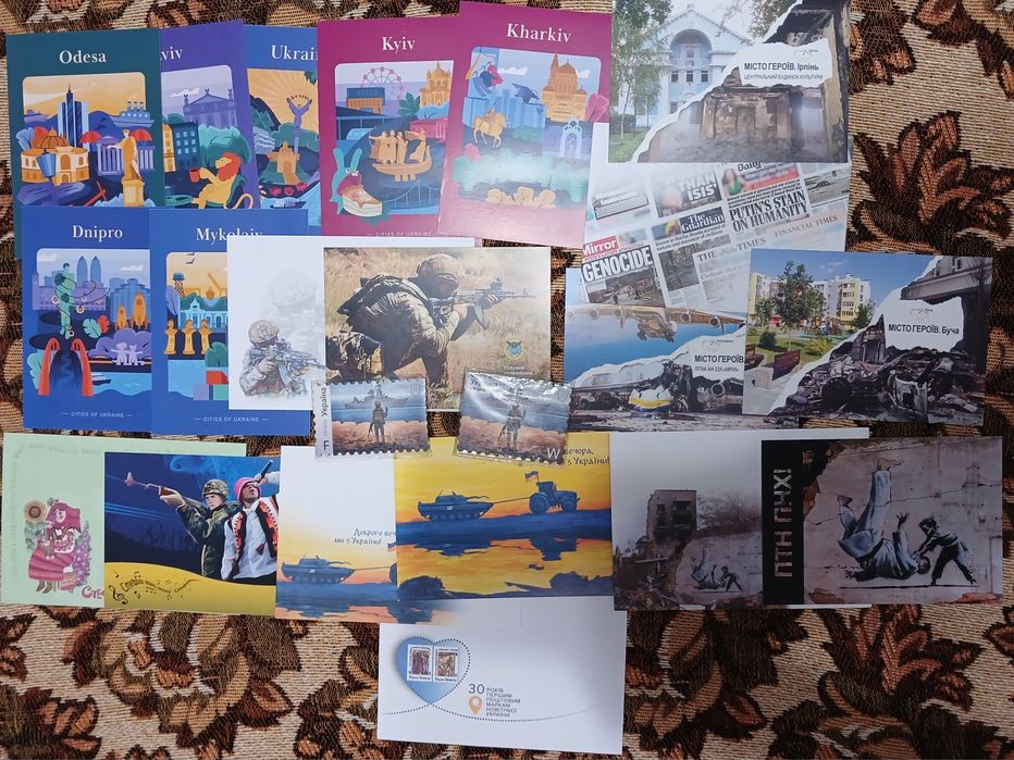 Повна колекція марок війни +конверти+листівки+альбом